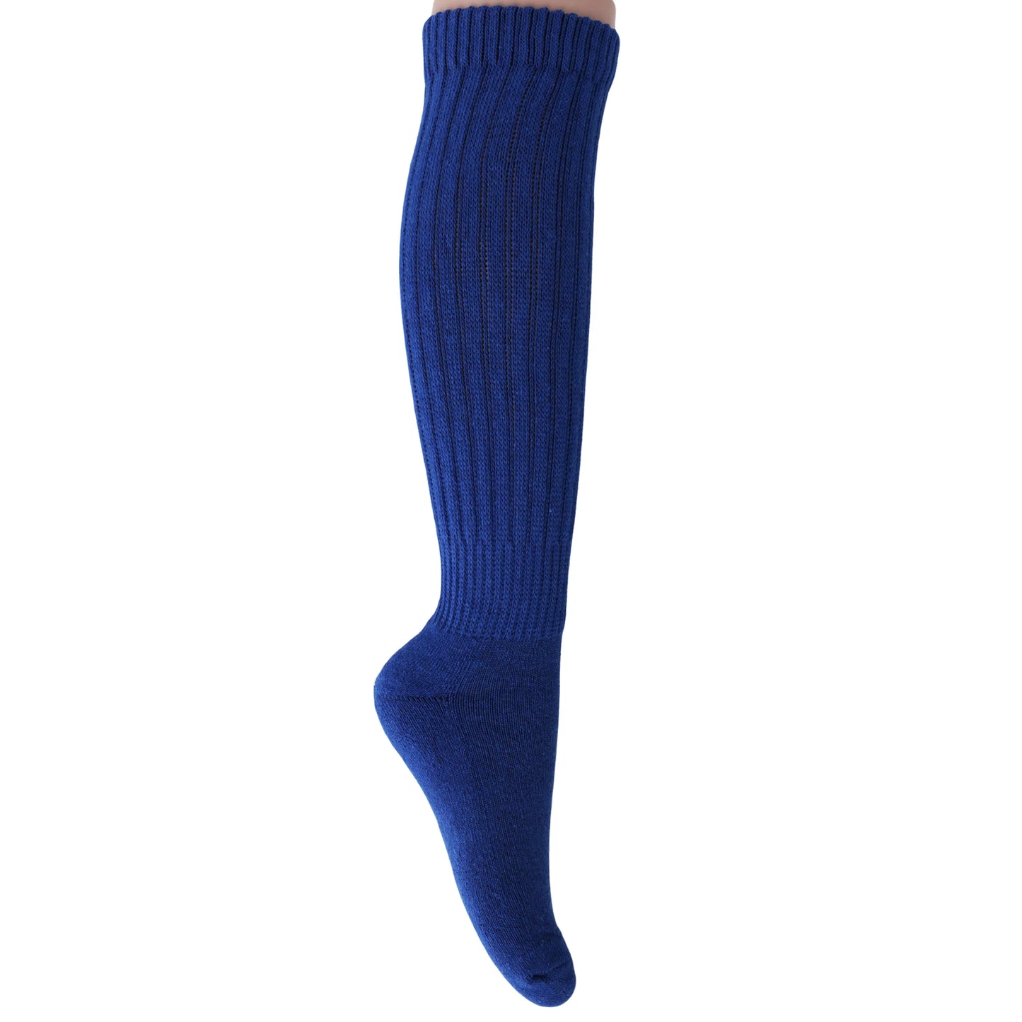Royal Blue Heavy Slouch Socks for Women Shoe Size 5 to 10 3 Pairs