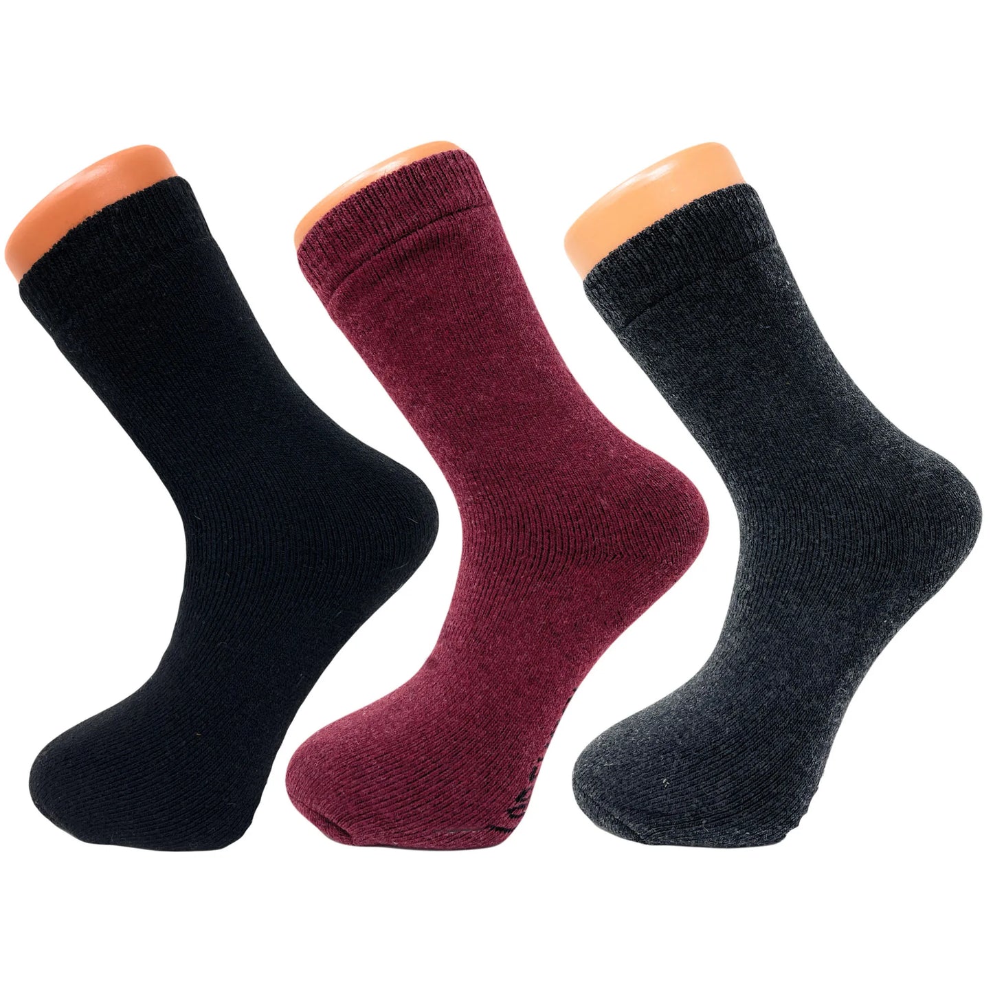 Women Thermal Crew Socks for Winter 3 Pairs Shoe Size 5-7