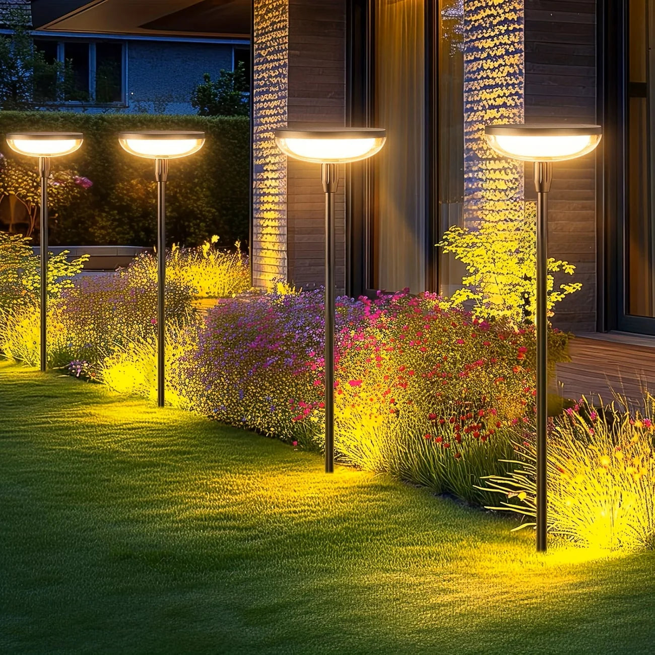 Solar Powered Pathway Lights, Outdoor Garden Swaying Light. Waterproof for Planter Flowers Landscape Lighting Decoration