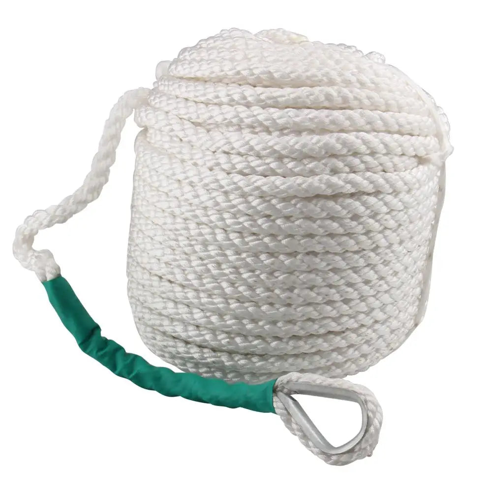 High StrengthTwisted 3 Strand Nylon Anchor Rope 100'(30m) x 1/2" (12mm)