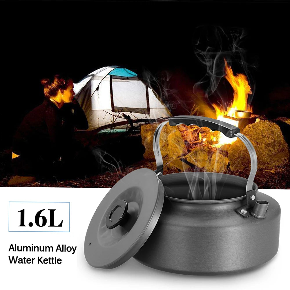 Portable Outdoor Water Kettle Teapot, Aluminum Alloy Outdoor Camping Hiking Picnic Pot