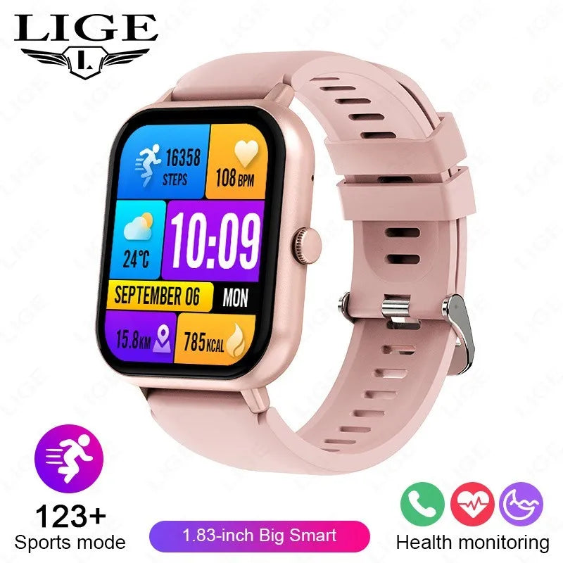 Smart Watch Men, Woman Bluetooth Call Fitness Tracker Waterproof 1.83-inch Screen Watches Sport Ladies Men Smartwatch