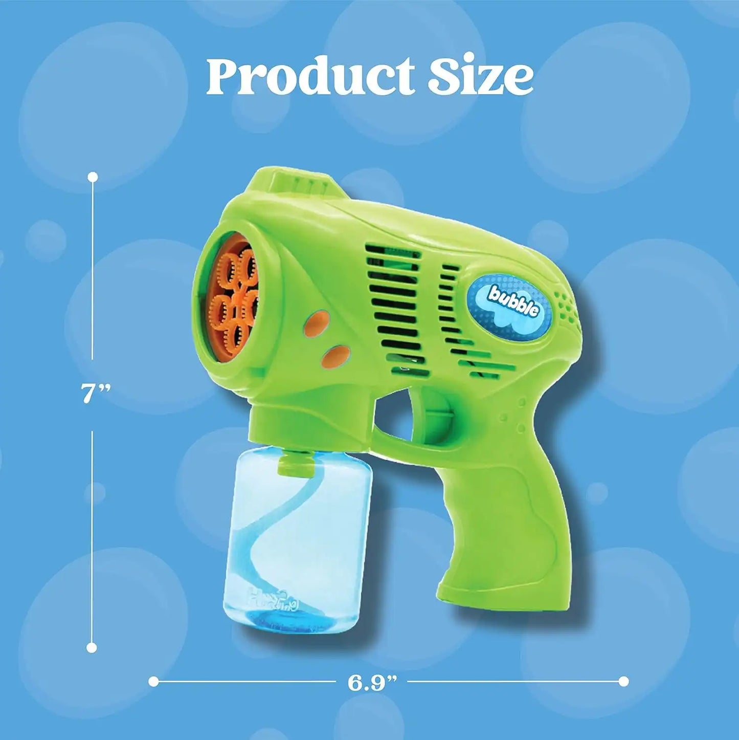 2 pack Bubble Gun with 10 oz Bubble Refill Solution. Bubble Maker, Blower Toy for Kids Outdoor Play