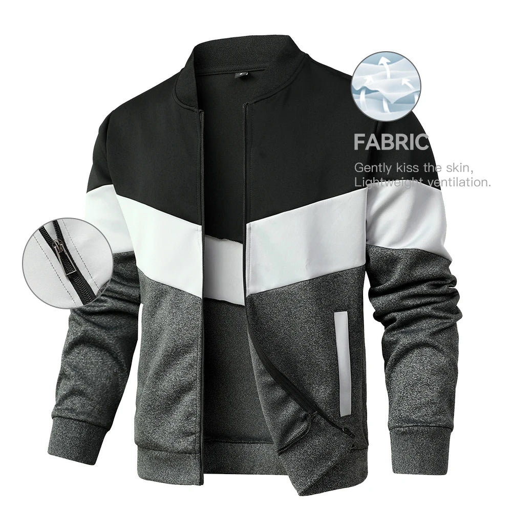 Men's Jacket Wind proof Bomber Overshirt Zip-Up