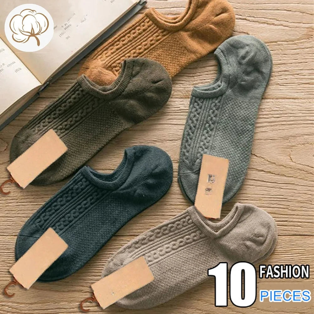 5 Pairs Cotton Tube Socks Anti Odor
