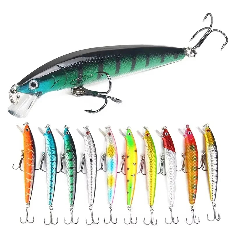 10pcs Fishing Lures, Minnow Floating Hard Bait