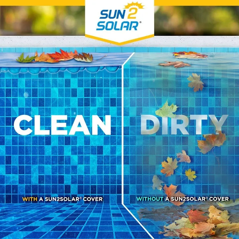 Sun2Solar Blue 20 ft x 40 ft Rectangle Pool Solar Cover , for Heating Rectangular Inground & Above Ground Swimming Pools