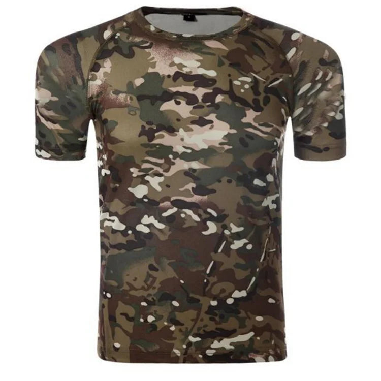 Men Breathable Short Sleeve T-Shirt Quick-Dry Tactical