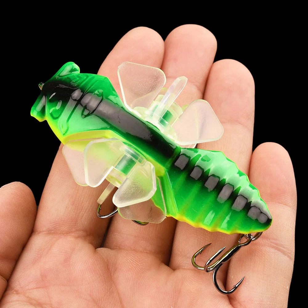 1 PC Popper Spin Fishing Lure Floating Hard Bait Artificial Spinning Baits 14G 7.5G Rotate Fishing Lure Perch Pesca Fishing Hook