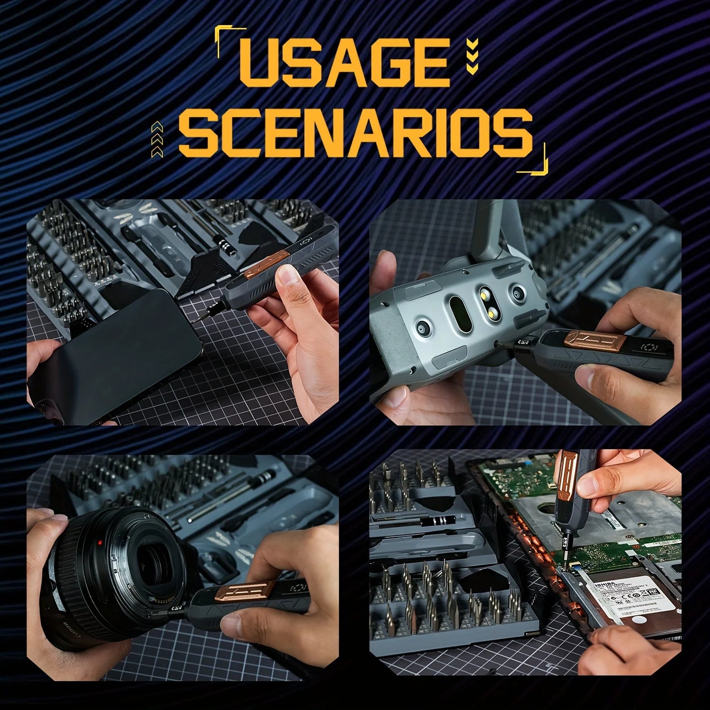 180 in 1 Precision Multifunctional Screwdriver Set, Magnetic Phillips Bits, Mobile iPhone & PC & Glasses Manual Repair