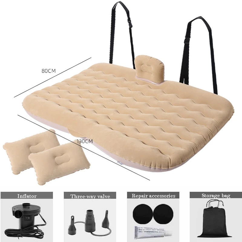 Back Seat Car Seat Cover, Camping Air Mattress, Travel Bed, Inflatable Extra Long Mattress For SUV