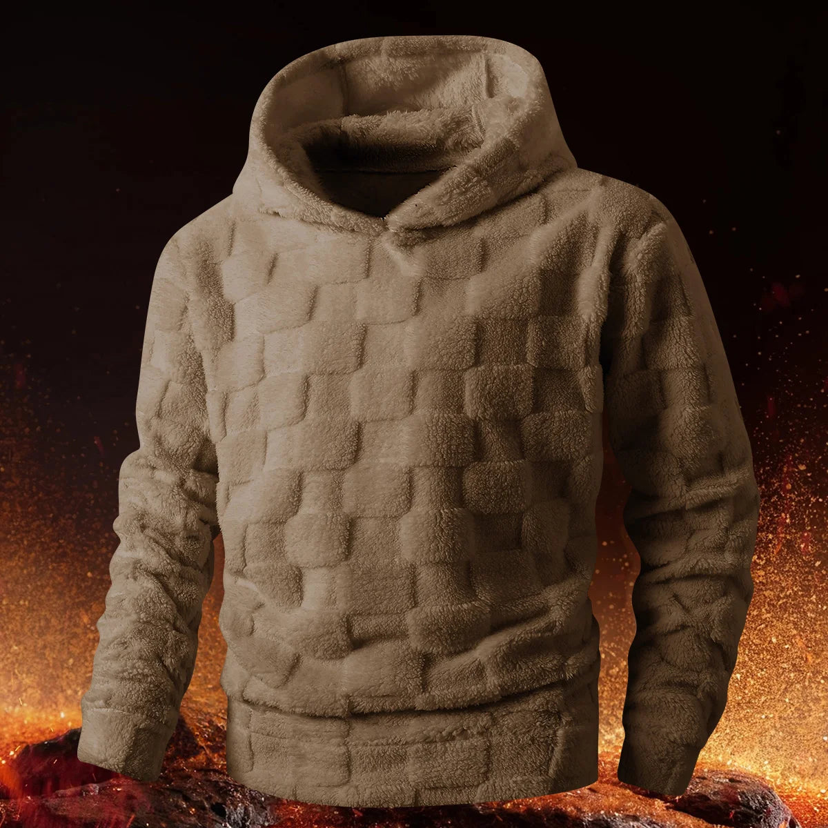 Men's, Women's autumn and winter thickened hooded sweatshirt, fashionable cut, suitable for daily outings