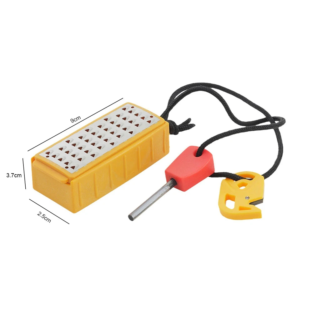 1/2 Pcs Tinder Maker with Fire Starter Portable Stainless Steel Grater Outdoor Survival Tool Tinder Making for Camping Hiking