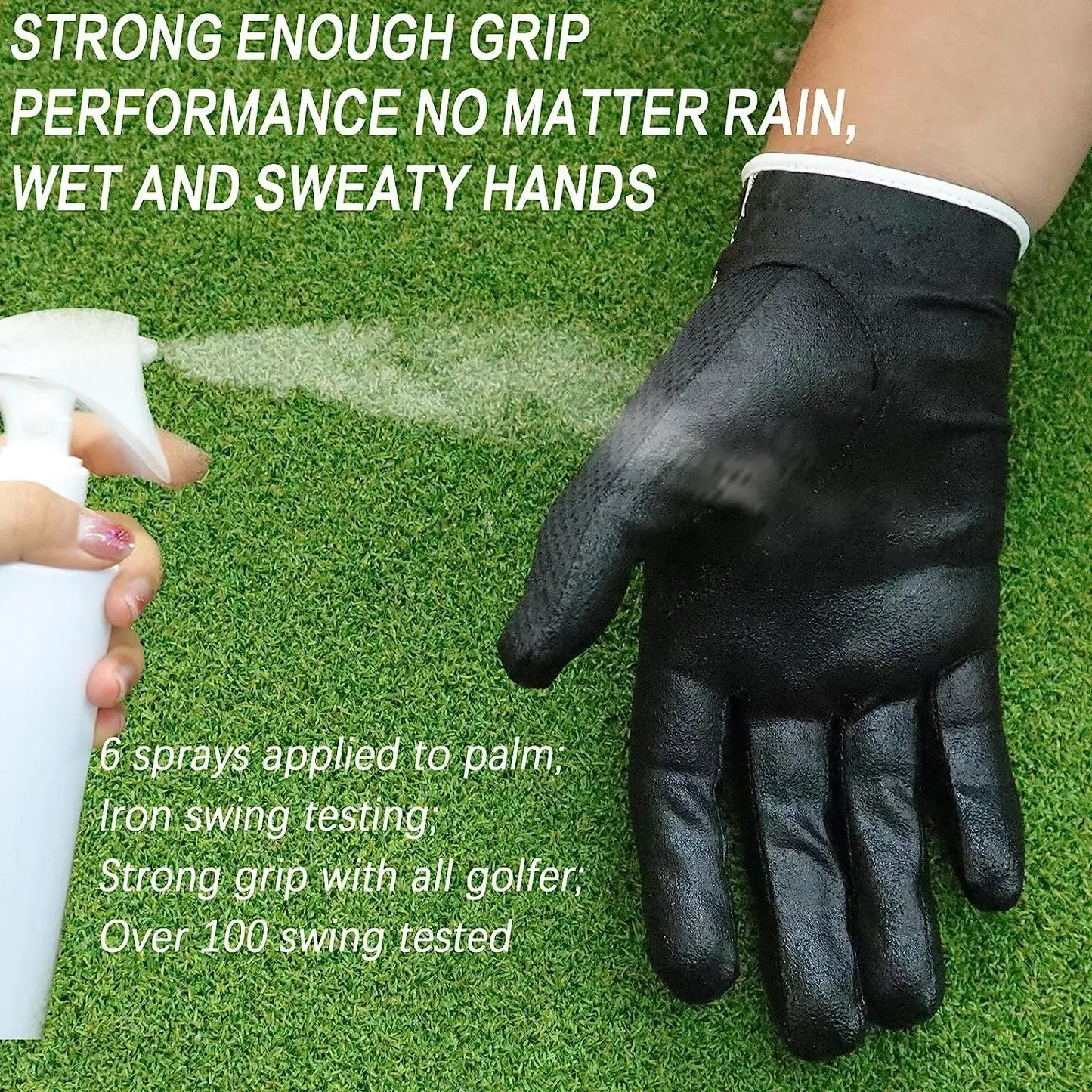 Golf Gloves Men Worn On Left Hand, 2 Pack All Weather M ML L XL