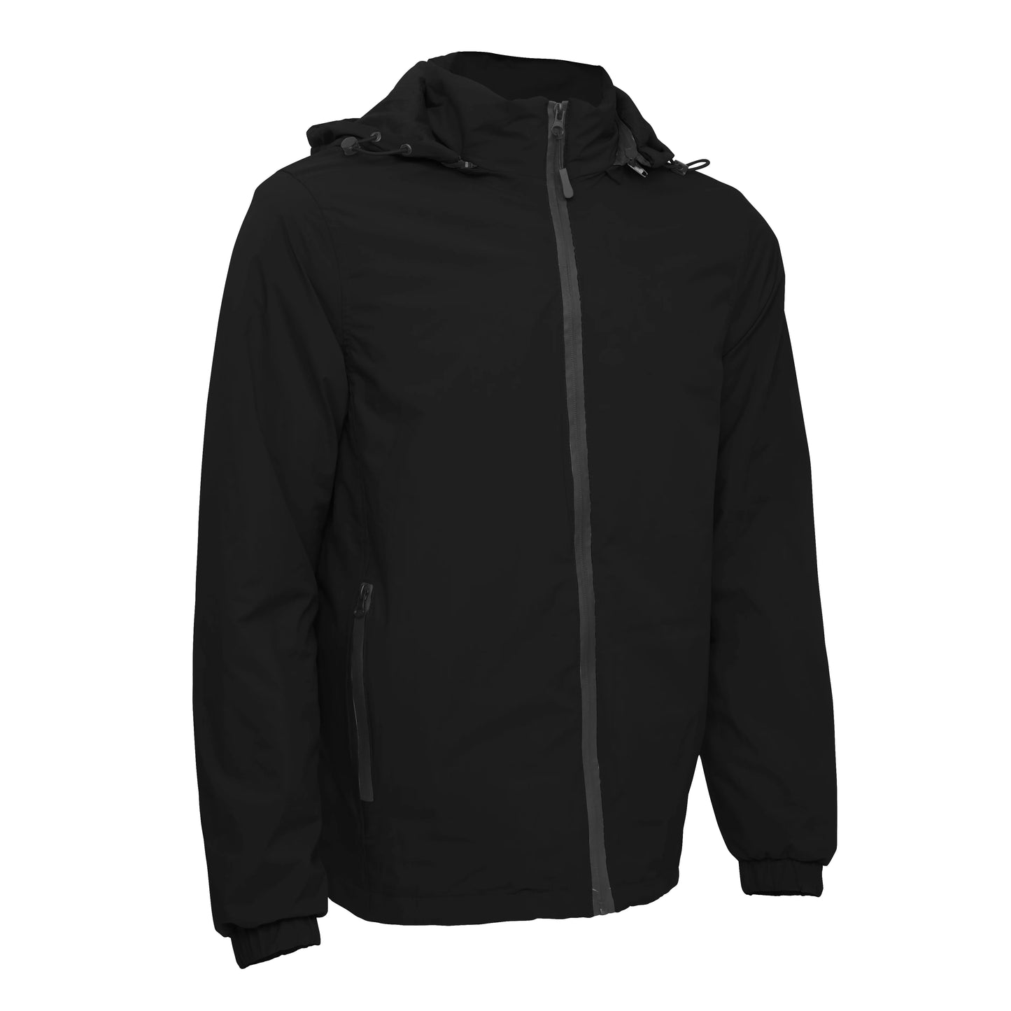 Men's casual hooded windbreaker with zipper pocket