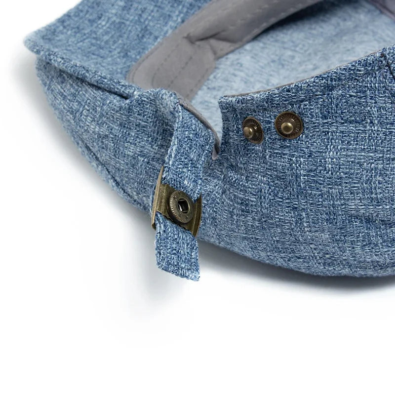 Thin Double Breasted Beret Men Women Hat