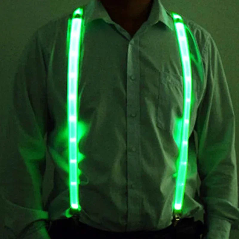 Suspenders with Bow Tie LED for Men, Suspenders good for Men Motorcycle Pants