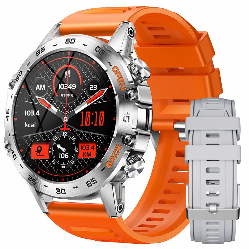 Outdoor Sports Smart Watch, Men HD Screen, Heart Rate, Bluetooth Call, IP68 Waterproof