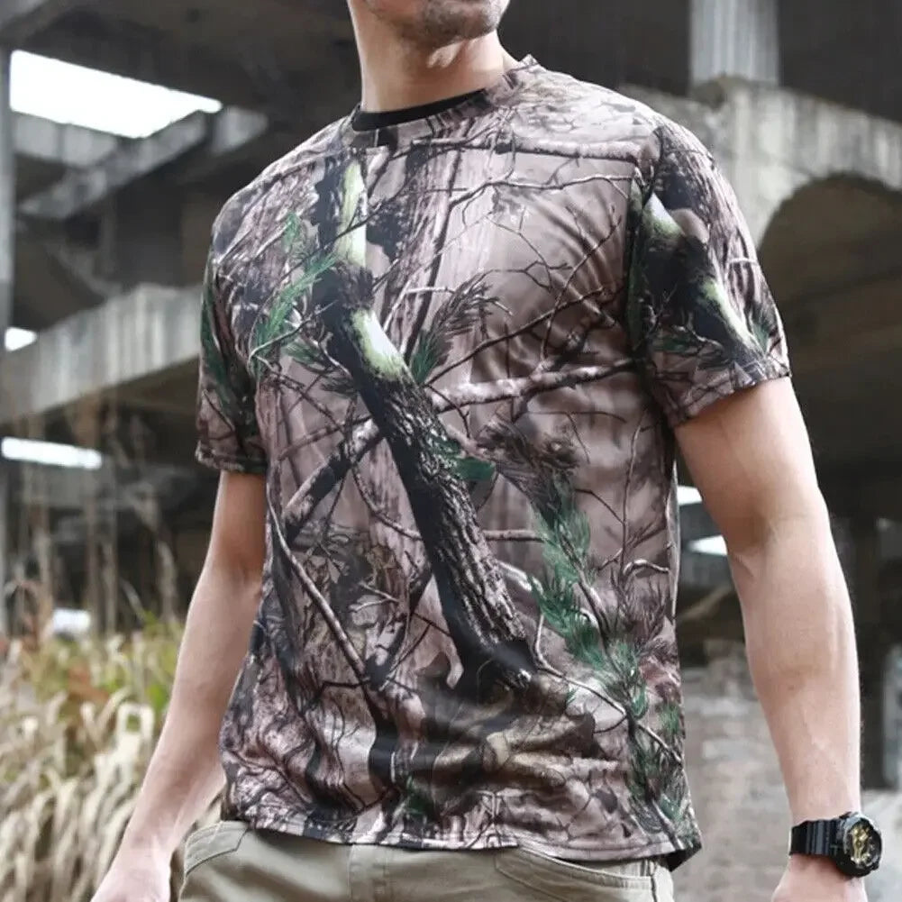 Men Breathable Short Sleeve T-Shirt Quick-Dry Tactical