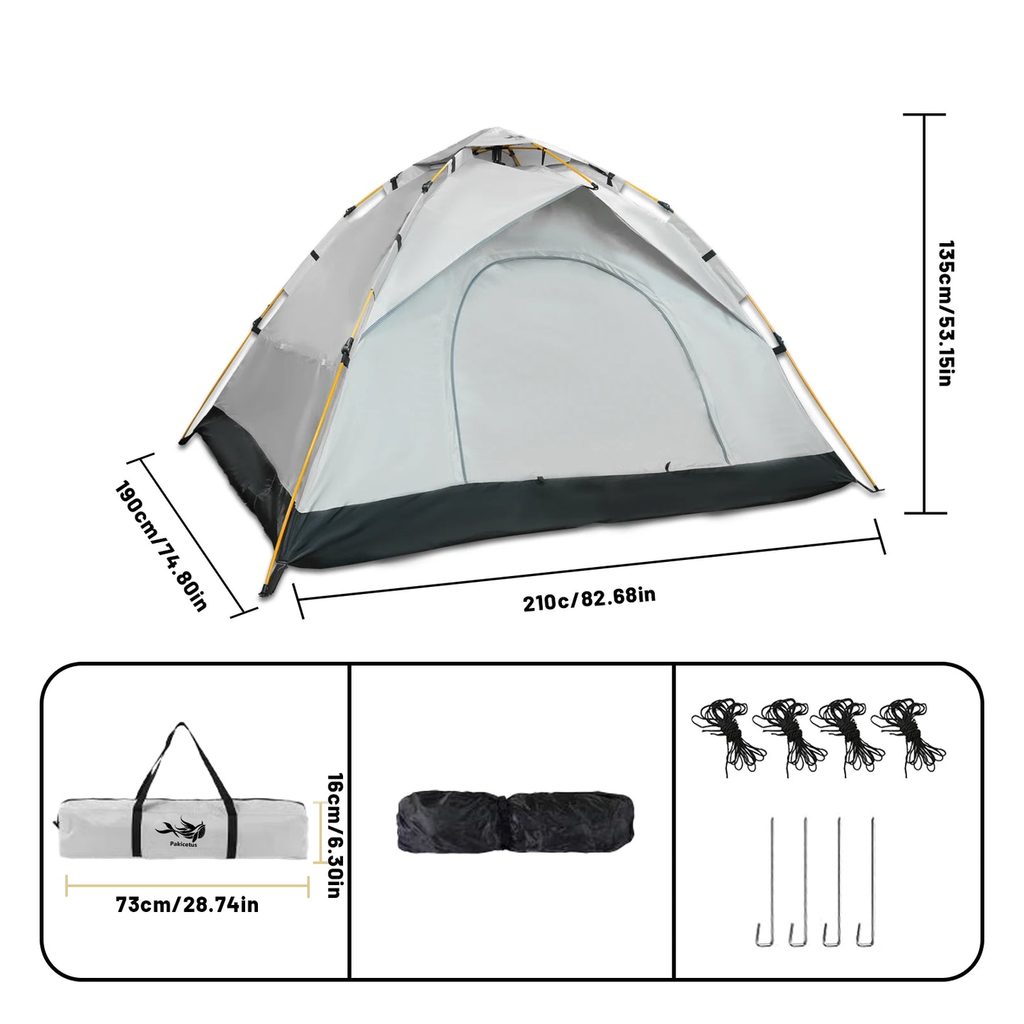 2-4 Person Camping Windproof Tents, Easy To Set Up, lightweight Camping Tent, Suitable For Family Travel, Outdoor Camping