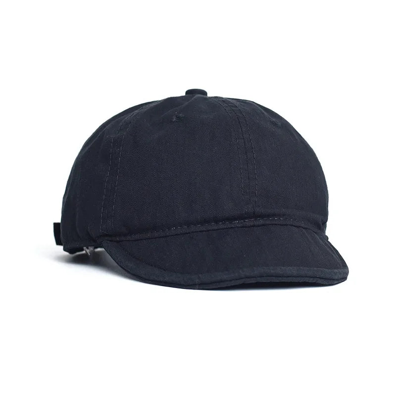 Short Brim Cotton Cap Men, Women, Adjustable Low Profile