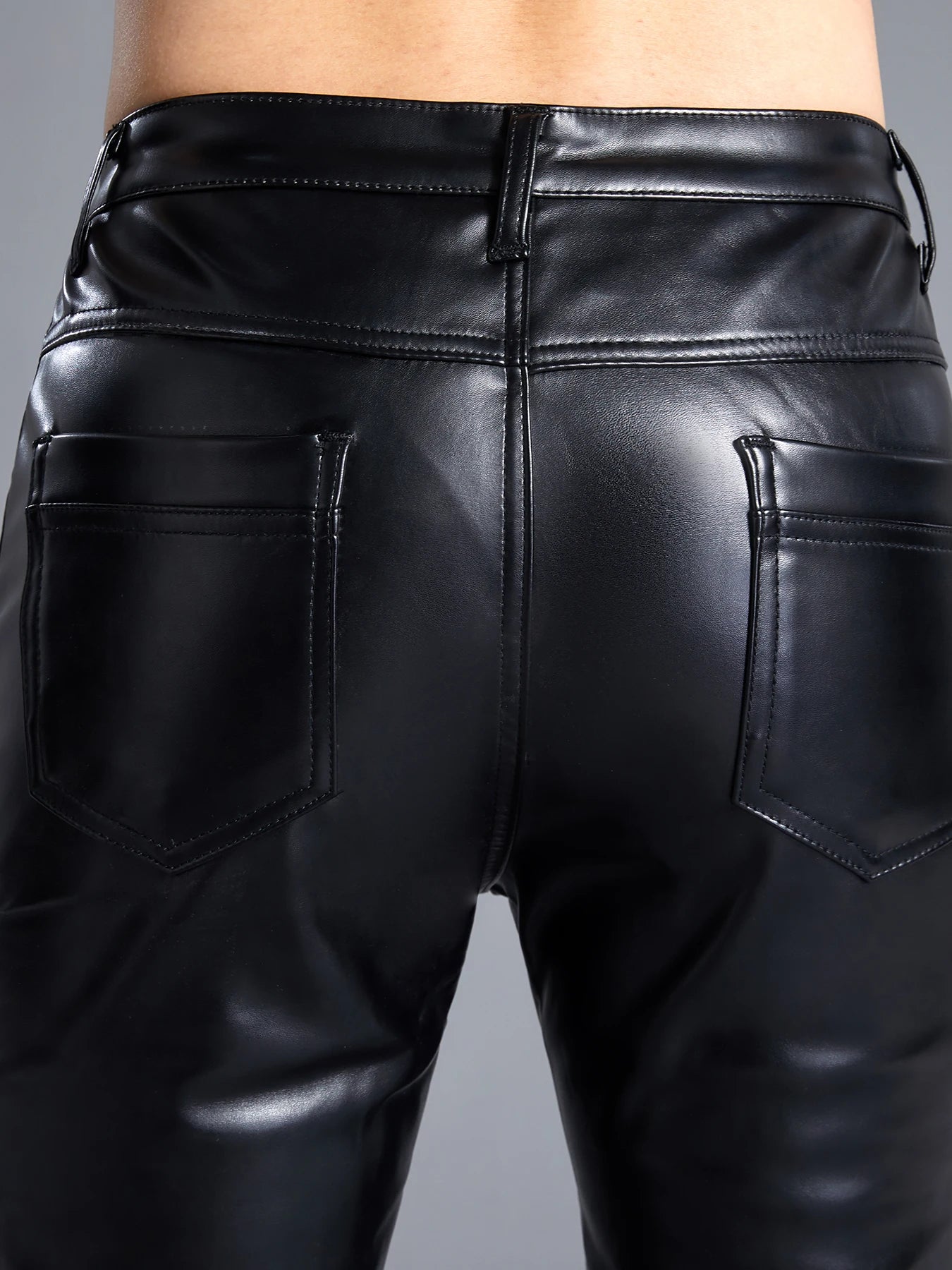 Men`s Waterproof Tight Leather pants