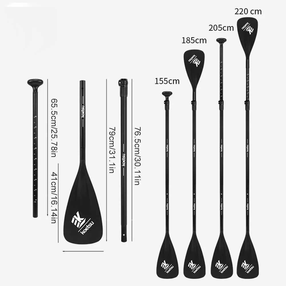 Double Ended Paddles, Aluminum Alloy 3-Piece Adjustable Paddle, Detachable Paddle for Single Use