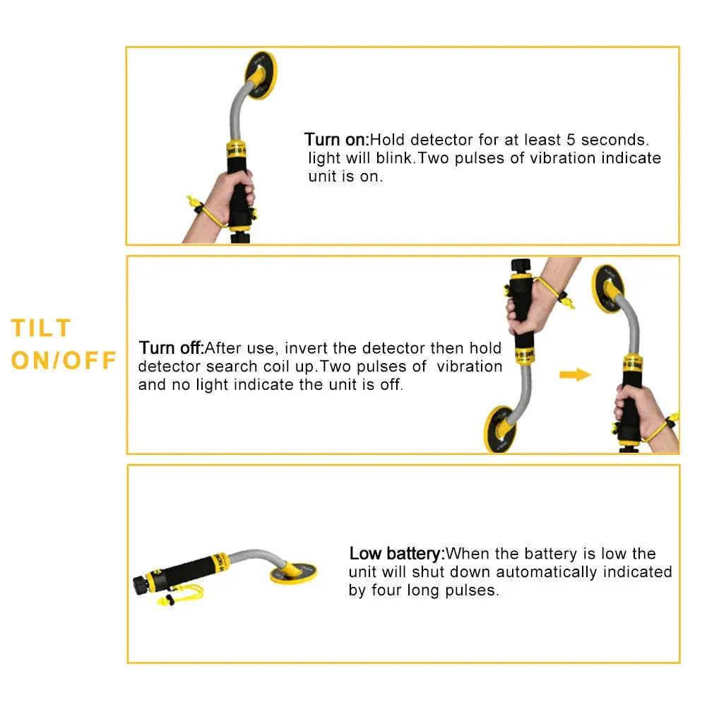 100 Feet Fully Waterproof Metal Detector for Adults, Lightweight Small Metal Detector