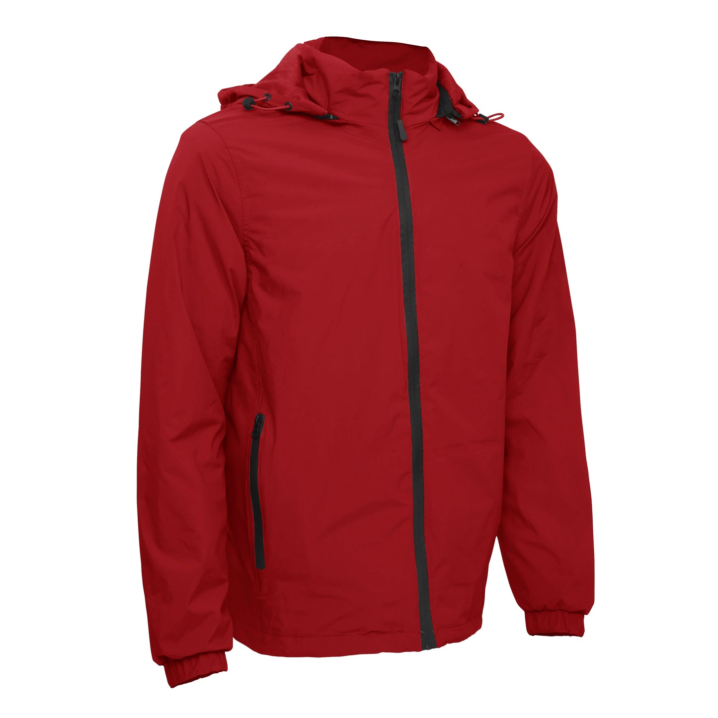 Men's casual hooded windbreaker with zipper pocket