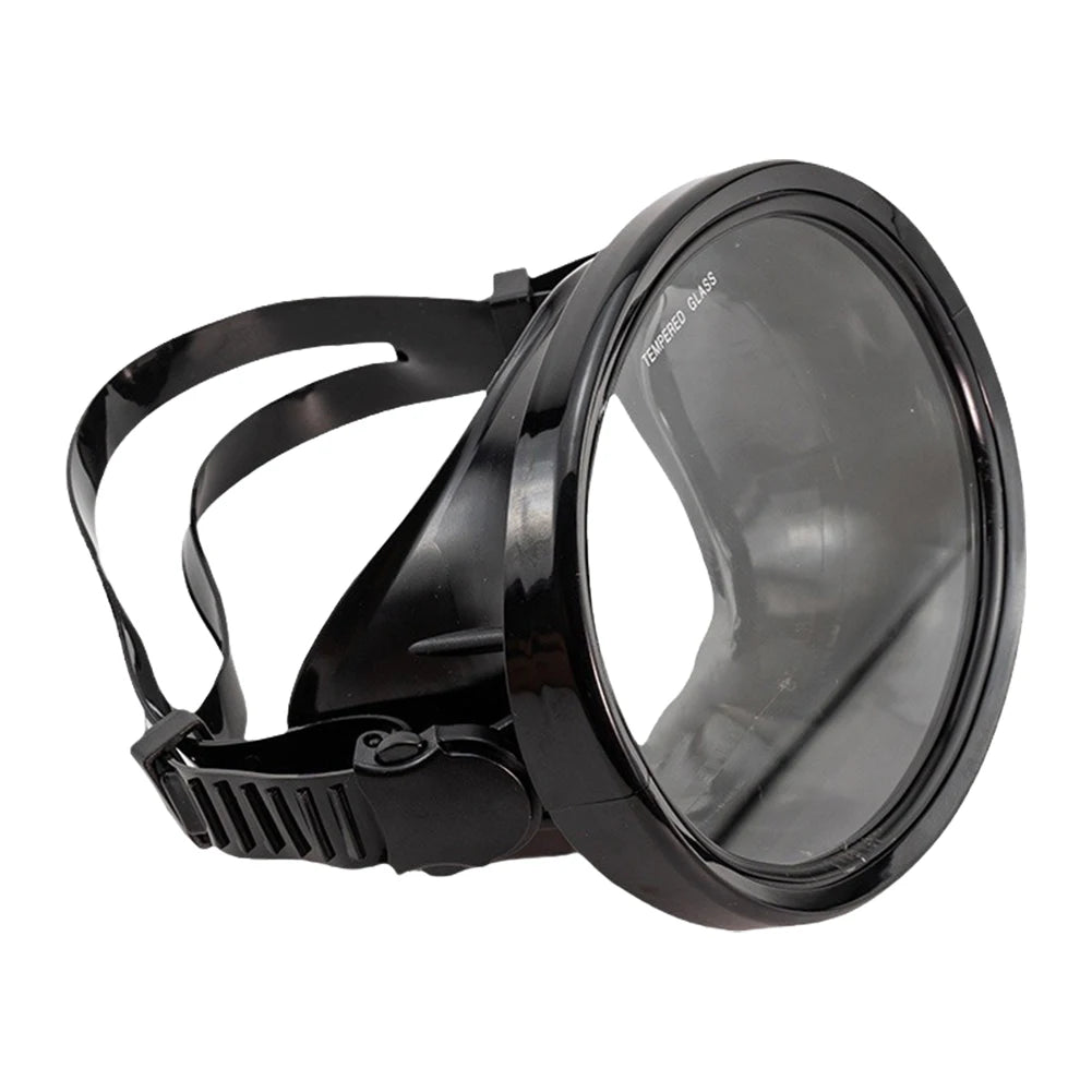Oval Diving Mask Single Lens Scuba Mask Tempered Glass Lens Scuba Goggles Anti-Fog for Swimming Snorkeling