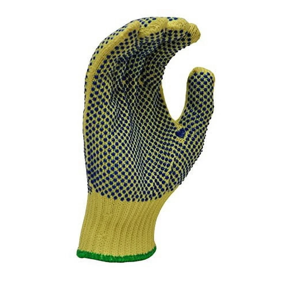 Cut Resistant Kevlar Gloves with PVC Dots Super Grip Safety Cuff Ideal Glass Handling and Cutting