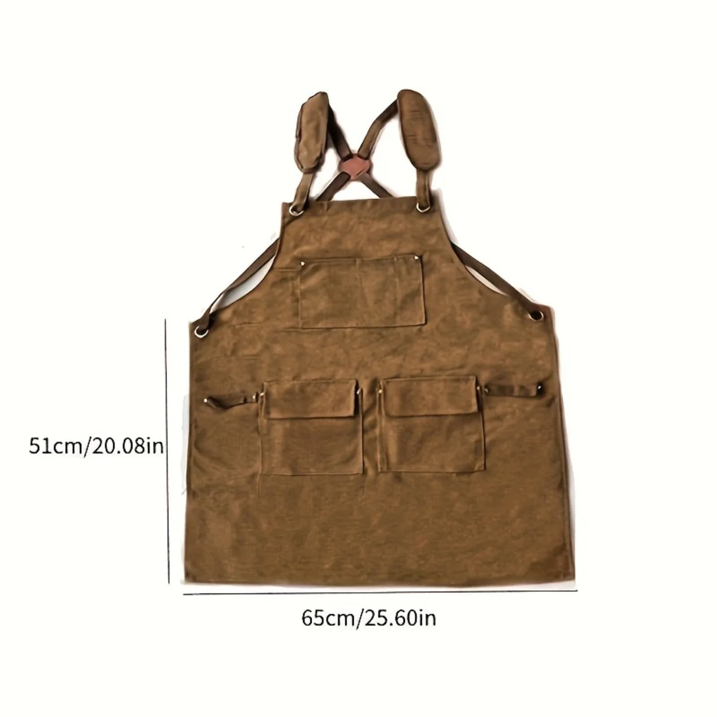 Waxed Canvas Apron with 9 Tool Pockets and Holders