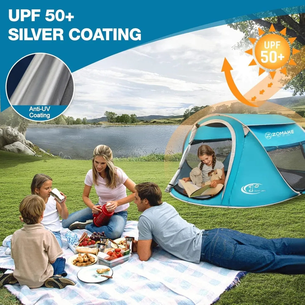 Easy Pop Up Tent 2-4 Person Waterproof