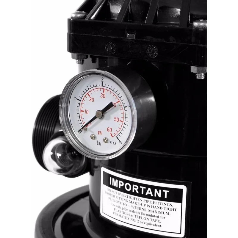 XtremepowerUS 24" Above Inground Swimming Pool Sand Filter System 7-Way Multi-Port Valve Pool Filter up to 29,400 Gallons