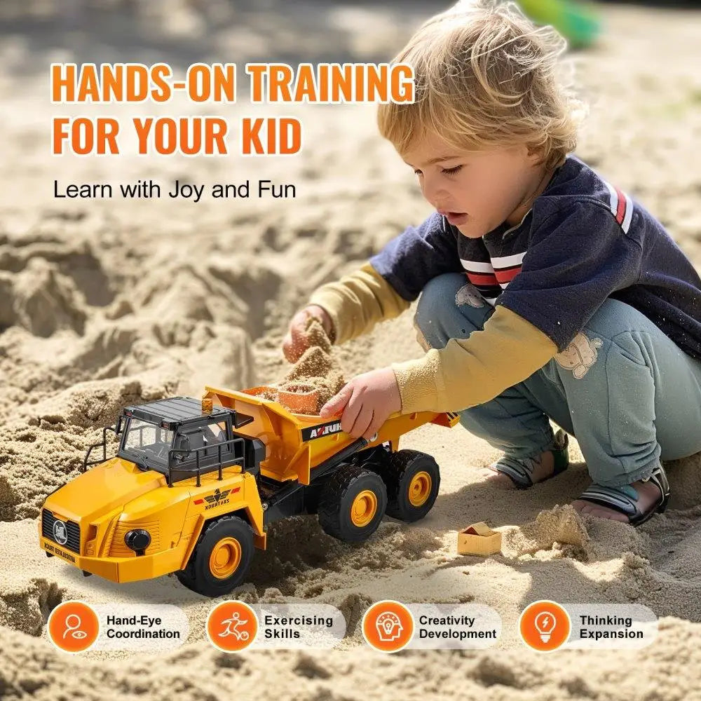RC Remote Control Dump Truck 11CH 1:16 Scale Construction Vehicle Toy