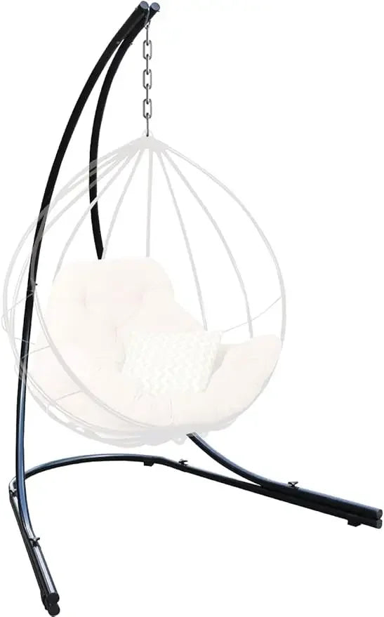 Durable Hammock Hanging Chair Stand- Heavy Duty Steel Swing Stand- Weather & Rust Resistant