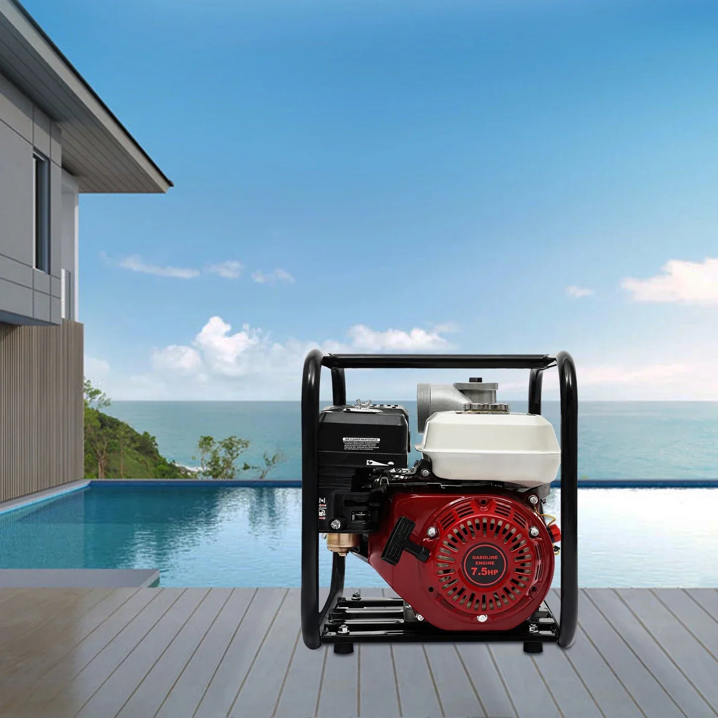 WP30 Water Transfer Pump 7.5HP 5.5kw 4-Stroke Gasoline Engine Water Pump 3600rpm Low Fuel Consumption High-performance