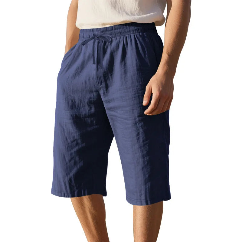 Men s Lightweight Quick Dry Beach Shorts with Elastic Waistband and Pockets Solid Color Swim Trunks