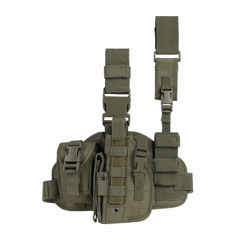 Tactical Leg Gun Holster Multi-function Camouflage Bag, Tied Leg Pisto,l Protective Cover with Phone Pocket
