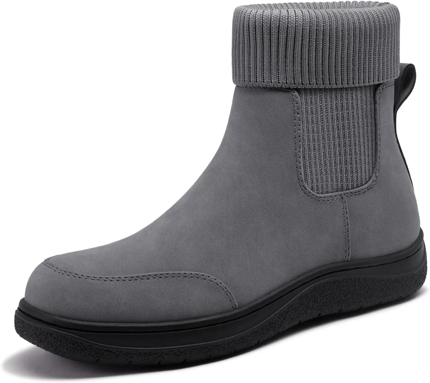 Women's Chelsea Ankle Boots Comfortable Winter Short Leather Boots