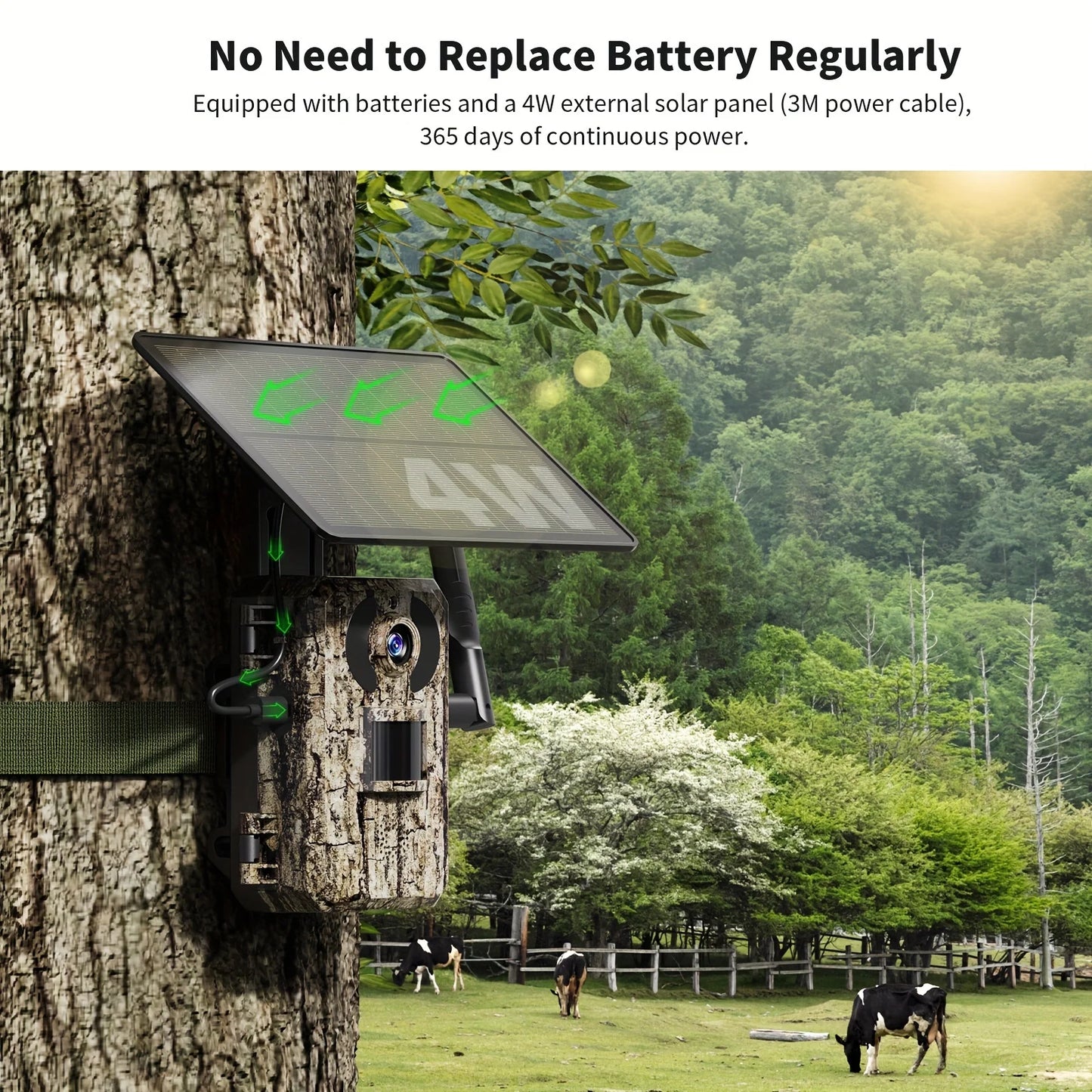 4G LTE Trail Camera with Live Stream - 3rd Gen Game Camera with Pre-Installed SIM Card - 0.2s Ultra-Fast Trigger - Night Vision