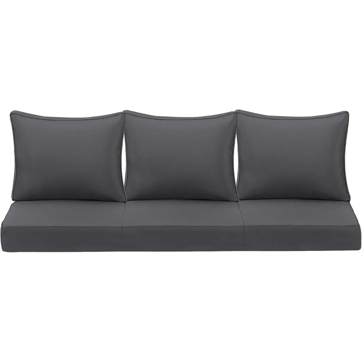 Outdoor Deep Seating Cushion Set, 24" x 24", Waterproof & Fade Resistant Patio Furniture Cushions (3, Grey)