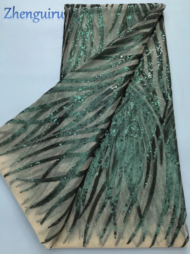 Nigerian Lace Fabric High Quality African Mesh Tulle Lace Fabric Dress for Women