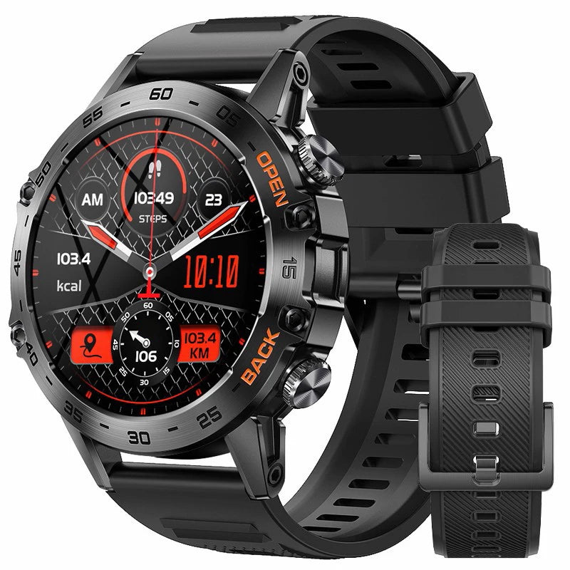 Outdoor Sports Smart Watch, Men HD Screen, Heart Rate, Bluetooth Call, IP68 Waterproof