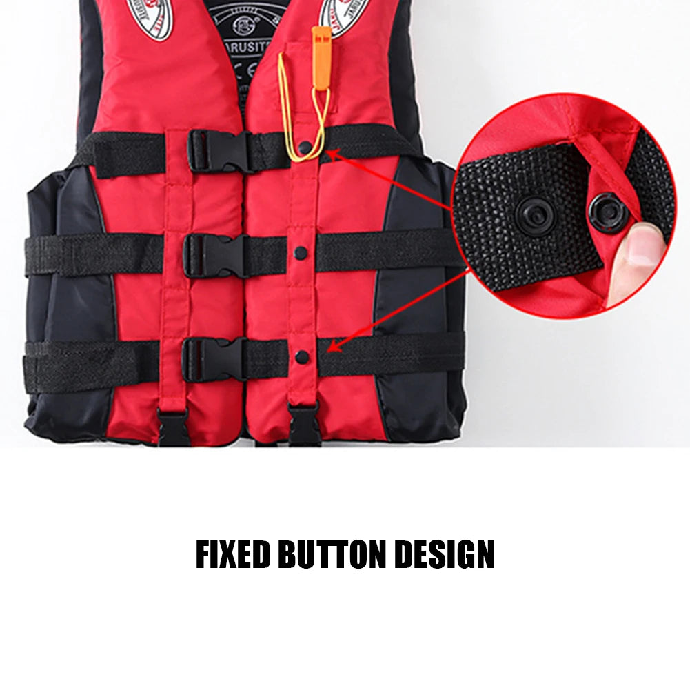 Life Jacket Water Sports Buoyancy Life Vest for Kids Adults Red