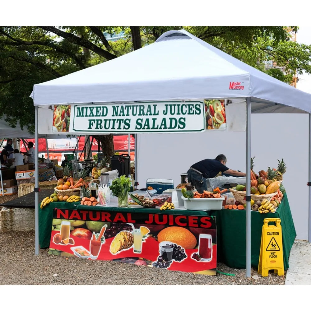 Durable Pop-up Canopy Tent with 1 Sidewall (10'x10',White)