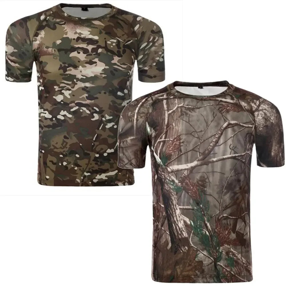 Men Breathable Short Sleeve T-Shirt Quick-Dry Tactical
