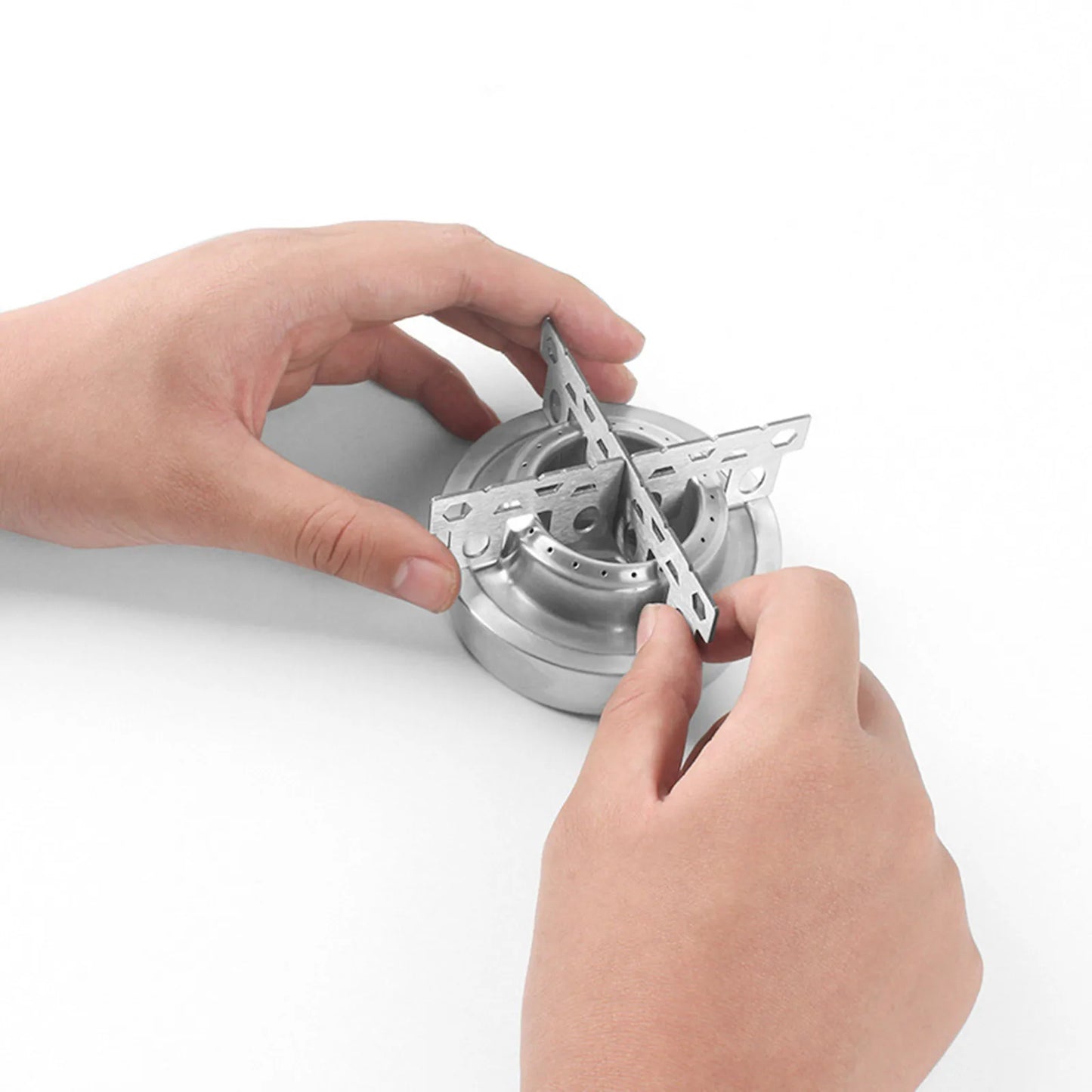 Portable Alcohol Stove, Outdoor Ultralight Aluminum Alloy Stove Cooking Burner, With Cross Stand For Camping Hiking