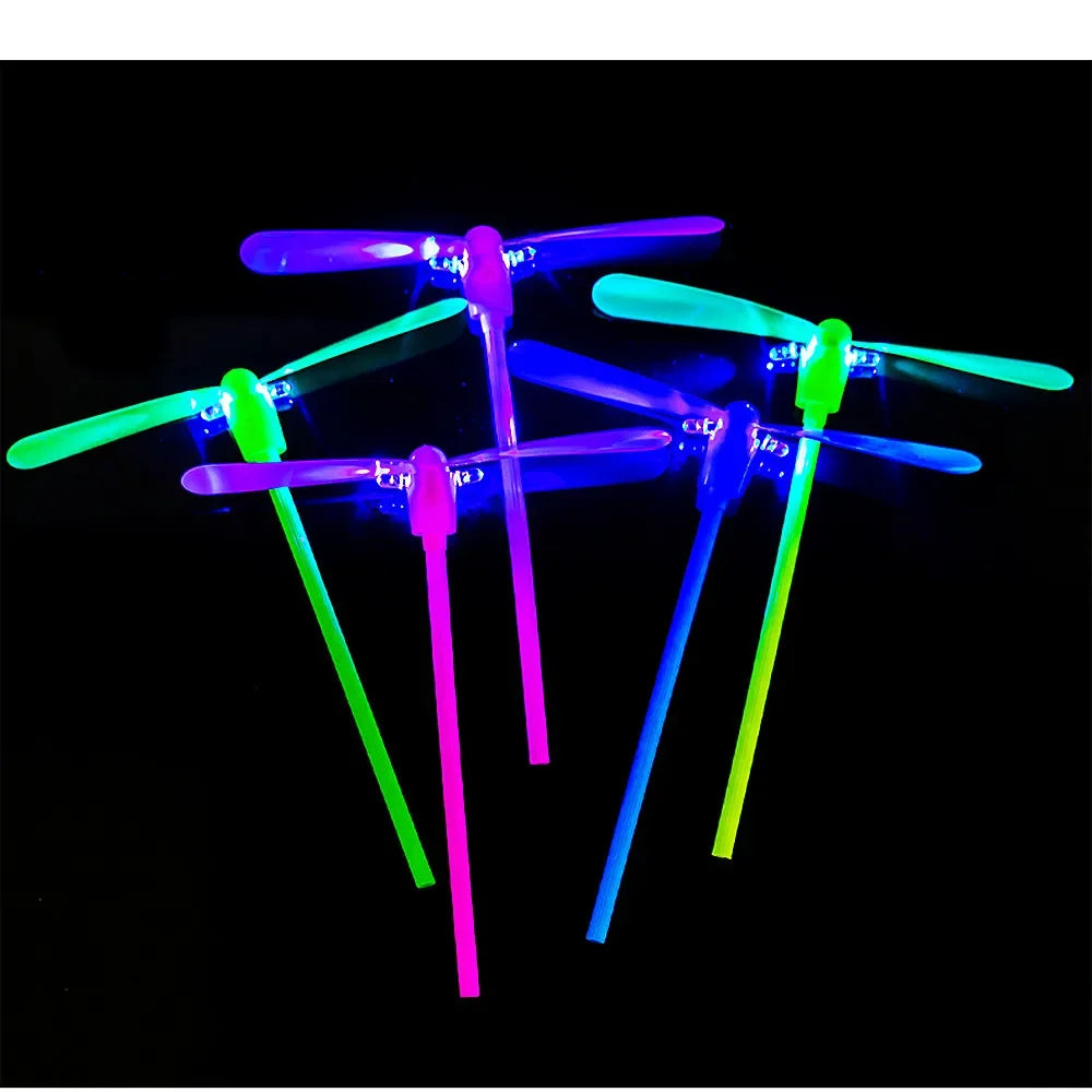 12/24/36/50 Pcs Cute Glowing Bamboo Dragonfly Toy Prizes, Kids Birthday Party Favor