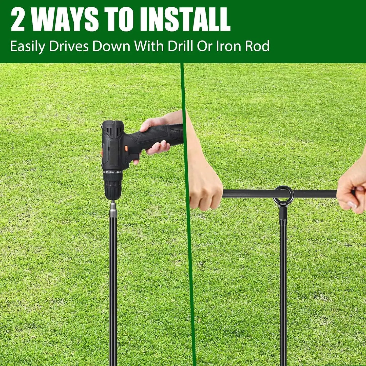 30 Inch Heavy Duty Ground Anchor Spiral Blade, Metal Anchor Stakes Camping, Securing Animals